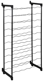 Portabottiglie in metallo nero per 50 bottiglie Barbera - Metaltex