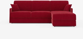 Evans Divano letto angolare con penisola contenitore - design compatto in tessuto smacchiabile T23
