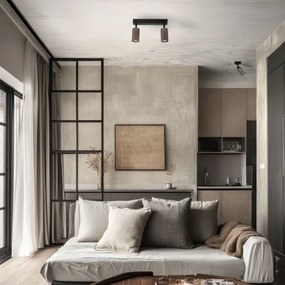 Faretto TUNE 2xGU10/10W/230V nero/marrone