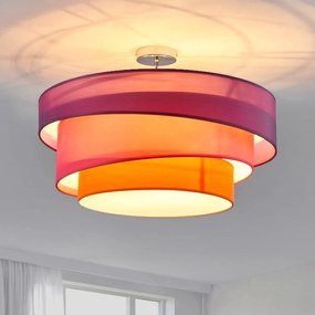 Plafoniera soffitto Melia Lindby, dimmerabile, Violetto / Fucsia / Rosa, Soggiorno / Sala da pranzo, Tessuto / Stoffa / Seta, Moderno, Plafoniera