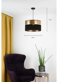 Brilagi - Lampadario a sospensione con filo ROYAL 1xE27/15W/230V diametro 40 cm nero/oro