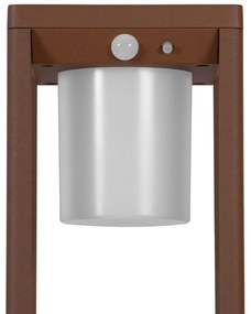 Paletto Lanterna Solare 80cm Corten con Sensore + Picchetto Colore Bianco Naturale 4.000K