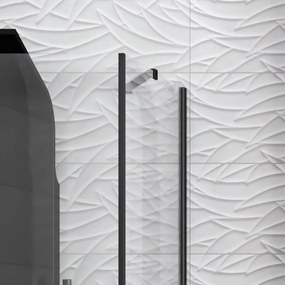 Box doccia 70x90cm finitura nera battente e fisso 70cm | KPX2800N - KAMALU