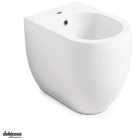 Kerasan "Flo 48" Bidet Da Terra Filo Muro Bianco Lucido