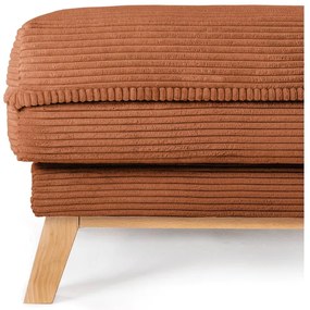 Poggiapiedi arancione con rivestimento in velluto a coste Tori – Bonami Selection