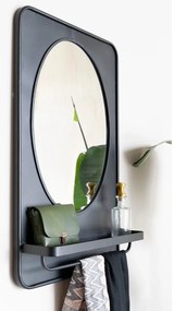 Specchio da parete con mensola 50x80 cm Pascal - White Label