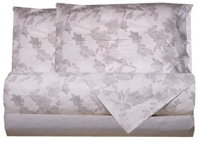 Completo letto matrimoniale gigli grigio