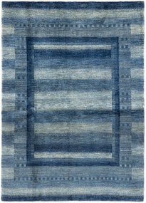 Loribaft Tappeto 150 x 210 Blu (Iran) Annodato A Mano