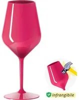 Calice vino in tritan 470 ml fucsia