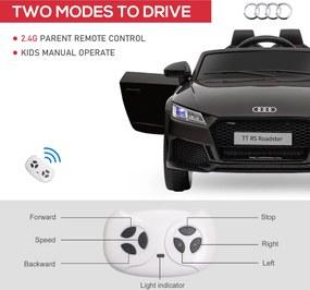 Macchina Elettrica per Bambini 12V con Licenza Audi TT Nero...
