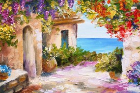 Quadro su tela – Casetta estiva sulla costa