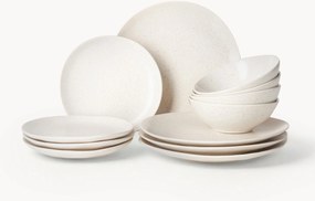 Servizio di piatti fatti a mano Nordic Vanilla, 4 persone (12 pz)