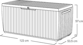 Baule Cassapanca da Esterno 123x57x54 cm in Resina Keter Springwood Marrone...
