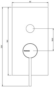 Treemme Up+ RWIT6B49CC80 Miscelatore monocomando vasca doccia senza parte incasso cromo