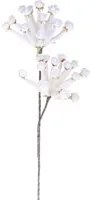 Set 3 Giant Caplume Composto da 2 Fiori Artificiali Altezza 90 cm Bianco