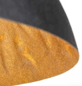 Lampada a sospensione intelligente nera con oro 70 cm con Wi-Fi A60 - Magna