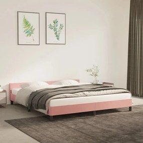 Giroletto con Testiera Rosa 180x200 cm in Velluto cod mxl 62823