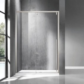 Kamalu - Doccia nicchia 130cm finitura acciaio spazzolato | KSA4000AS