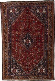Shiraz Tappeto 250 x 170 Rosso (Iran) Annodato A Mano