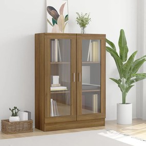 Mobile Vetrina Rovere Marrone 82,5x30,5x115cm Legno Multistrato /