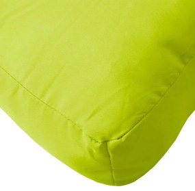 Cuscino per Pallet Verde Brillante 60x40x12 cm in Tessuto