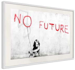 Poster  Banksy: No Future  Cornice Quadri Cornice d'oro con passe-partout, Larghezza x Altezza Home decor 90x60