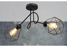 Lampadario da parete KARO 2xE27/15W/230V nero