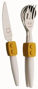 Posate per Bambini - Click Set 3pz - Stile Costruzioni - Rivadossi