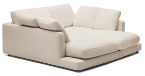 Kave Home - Divano Gala 3 posti con doppia chaise longue beige 210 cm