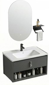 Set di mobili da bagno con lavabo River 60cm Grey