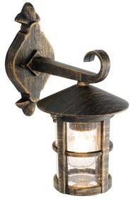 Lanterna da parete classica per esterni oro antico IP44 - Herb