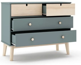 Cassettiera per bambini verde polveroso 100x81x40 cm Estefania – Marckeric