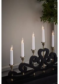 Markslöjd 705966 - Candelabro natalizio NIGHTFALL 7xE10/3W/230V nero/ottone