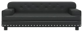 Lettino per cani nero 90x53x30 cm in similpelle