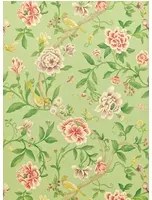 Sanderson Tapete Porcelain Garden - Rose/ Fennel