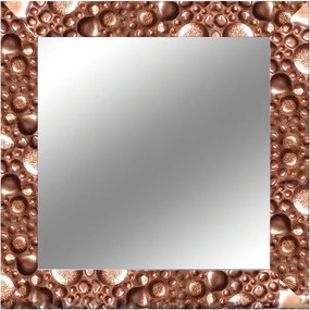 Specchio VESUVIO quadrato in legno bronzo 68 x 68 cm