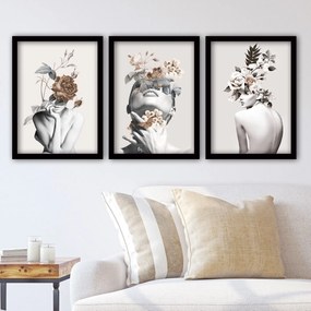 Set Di Dipinti Decorativi A Cornice (3 Pezzi) / 3sc06