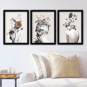 Set Di Dipinti Decorativi A Cornice (3 Pezzi) / 3sc06