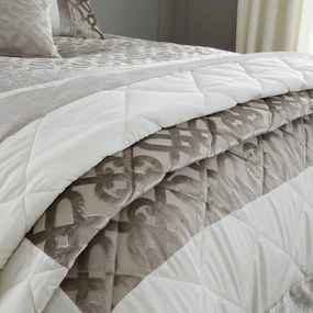 Copriletto trapuntato in velluto 220x230 cm Lattice Cut - Catherine Lansfield