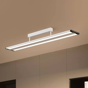 Prios Yuela Plafoniera LED, DALI, 120 cm, argento