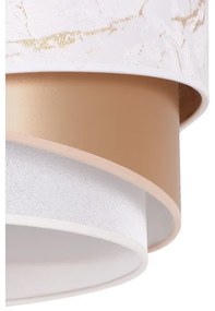 Duolla - Lampadario a sospensione con filo KOBO 1xE27/15W/230V diametro 45 cm bianco/oro rosa