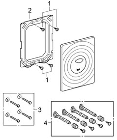 GROHE 38861000 - Pulsante di comando SURF 156 × 197 mm, cromo lucido
