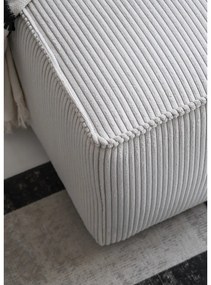 Divano letto angolare in velluto a coste bianco Brave Dave - Miuform