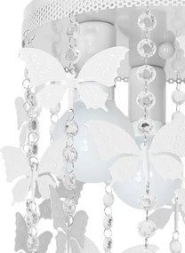 Plafoniera per bambini ELZA farfalle 3xE27/60W/230V bianco