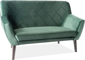 Divano in velluto Kier 2 Kier 2 verde Blu78/wenge