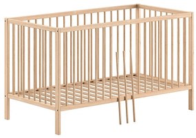 Lettino di colore naturale in pino massiccio 70x140 cm DINO – Vipack