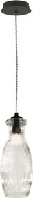 Lampada sospensione D12 cm in vetro soffiato Trasparente - MADAGASCAR Mod3