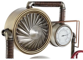 Orologio da Parete DKD Home Decor Valvole Cristallo Dorato Ferro (50,5 x 12 x 73 cm)