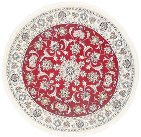 Nain Tappeto 140 x 150 Rosso (Iran) Annodato A Mano