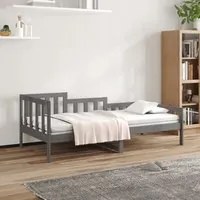 Dormeuse Grigia 90x200 cm in Legno Massello di Pino cod mxl 58214